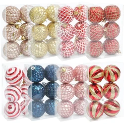 6Pcs 6CM Christmas Balls Decoration Xmas Tree Hanging Baubles Ball Ornaments Pendants Home Party Christmas Tree Decor New Year