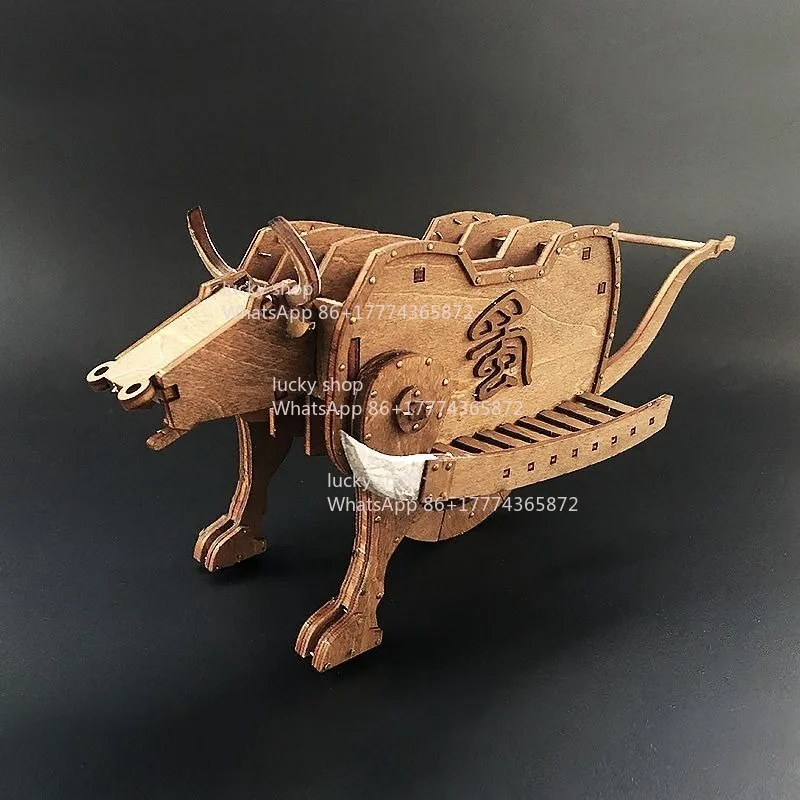 Wooden Cow Flowing Horse Human Perpetual Motion Machine Model Ancient Military War Material Package Characteristic Gifts