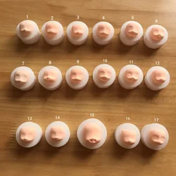 Cute Small Doll Head Face Mold Soft Clay Pottery Fondant Decorations 3D Silicone Moulds Kitchen Cake Baking Decorative Tools