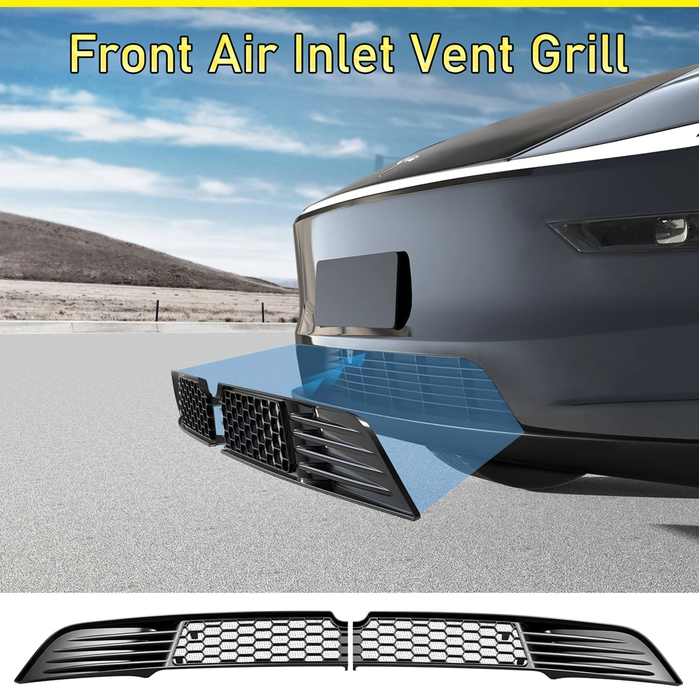 Front Grill Guard Grille Inserts Mesh for Tesla Model Y Juniper Launch Model 3 2025 2024 Air Inlet Vent Cover Bumper Accessories
