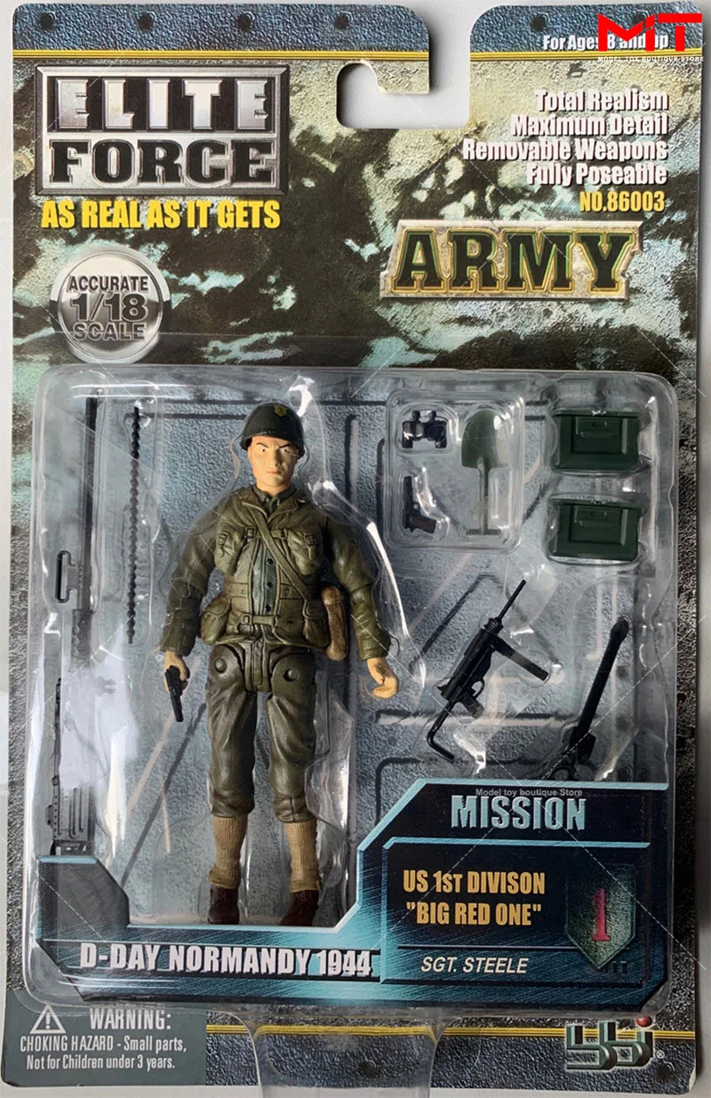 1/18 Scale Bbi Soldier 1944 Normandy Landed WWII Military Male Action Figure for Toys Gifts