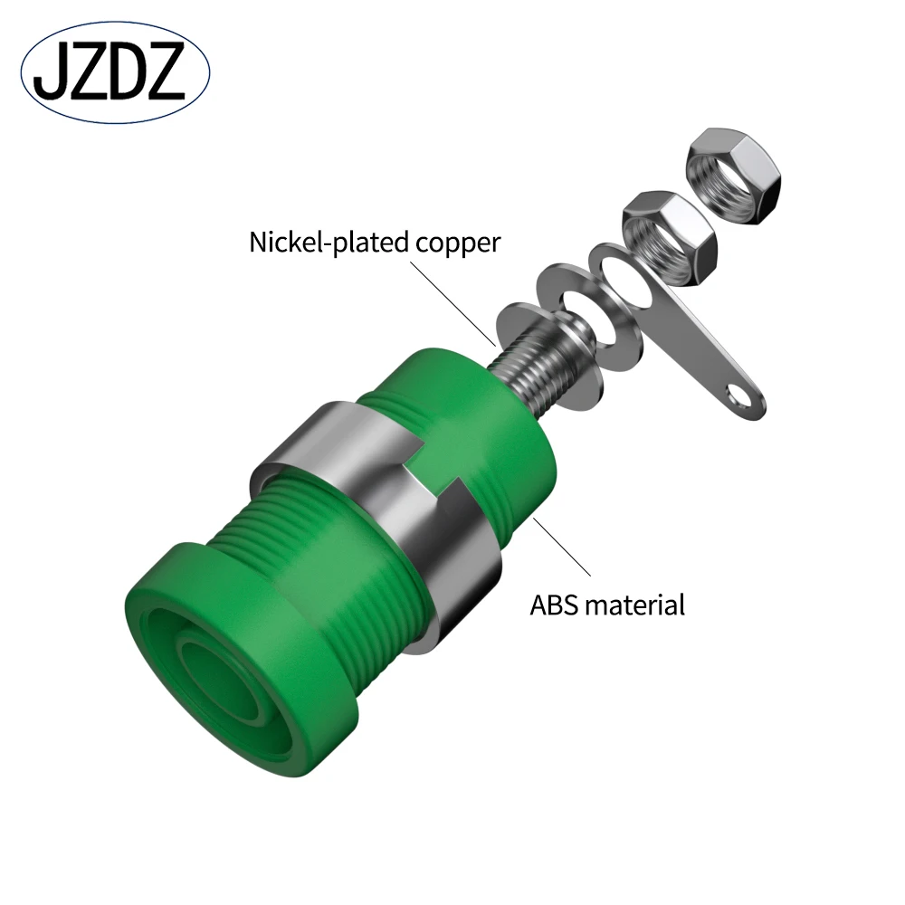 JZDZ 10PCS 4MM Banana Socket Binding Post  Banana Plug Jack Electrical Connector DIY Tools Parts J.40018