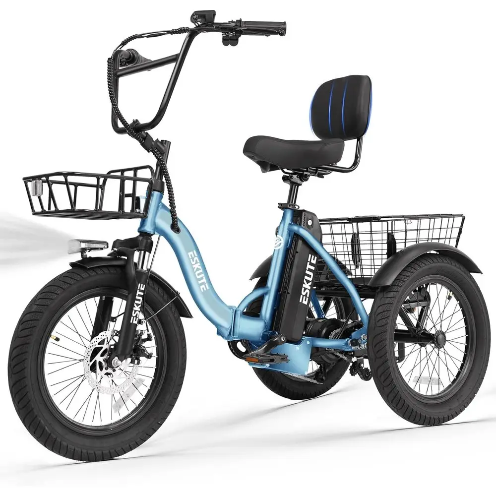 

1200W Electric Trike with 18x3.0 Tires, 624Wh Battery, Up to 55 Miles, 18MPH