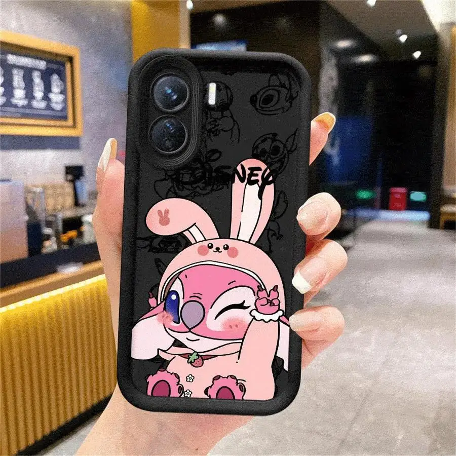 Disney Stitch Angel Phone Case for Redmi 12 4G 12C 13C 4G 5G Poco X3 NFC X3 Pro C50 C51 C61 A1 A2  Plus A3 A3x Matte image 3