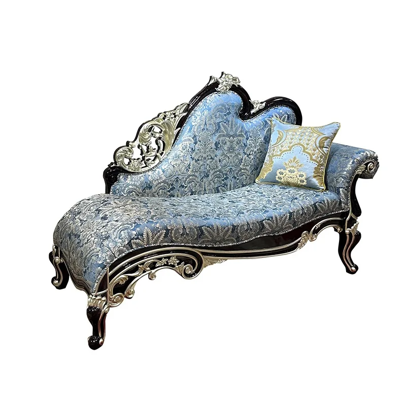 

French Noble Consort Chair European Bedroom Solid Wood Beauty Bed Living Room Noble Consort Lounge Chair