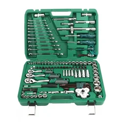 121 PCS Germany Hand Tool Set Impact Ratchet Wrench Park Plug Screwdriver Bit Socket Set Plier Frame Saw Hammer