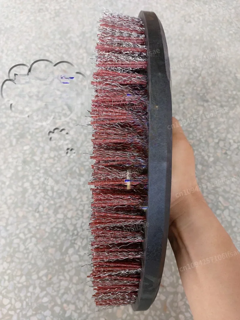 

17 inch mixed abrasive wire brush with wire brush disc for floor scrubber