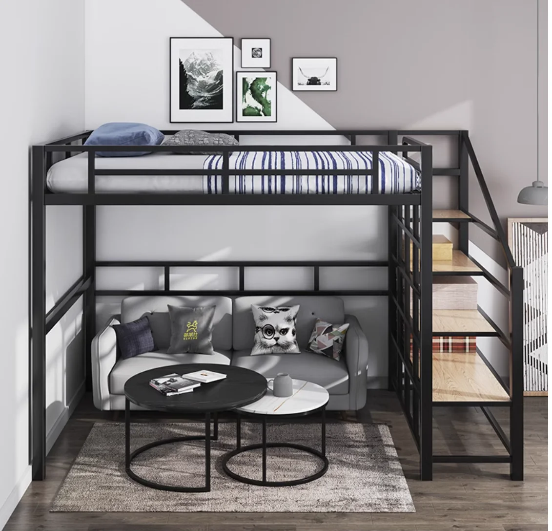 Loft wrought iron loft bed