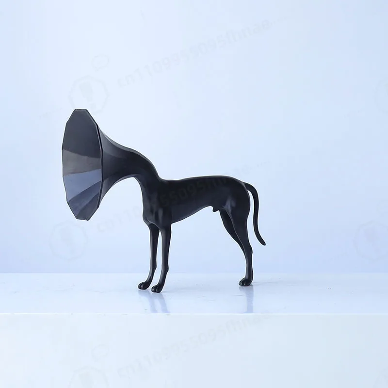 Modern Abstract Horn Dog Metal Sculpture Desktop Ornament For Sales Showroom Bookshelf Display Cabinet Home Decor