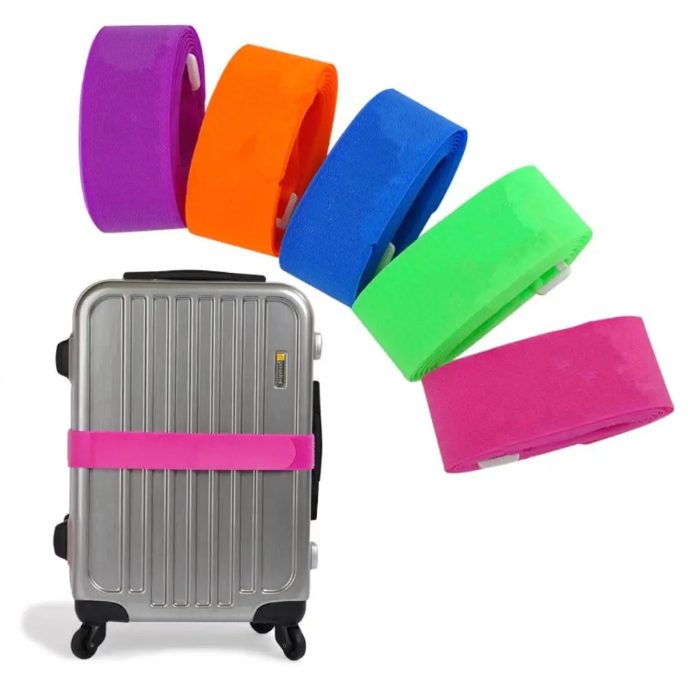 Adjustable Nylon Travel Luggage Elastic Band Luggage Cross Packing Belt Baggage Suitcase Protective Straps Travel Accessories