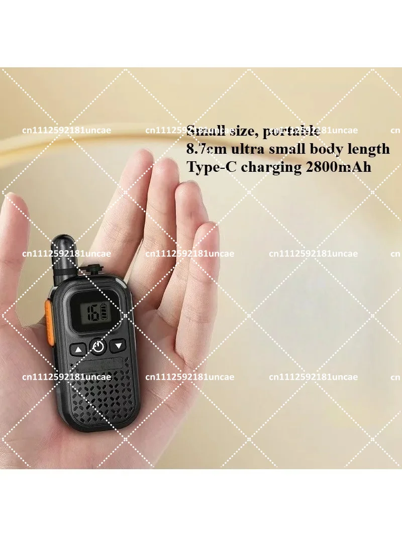 

2pcs Mini Walkie Talkie Set, TYPE-C Charging Handheld Device for City Restaurant Hotel KTV Beauty Salon