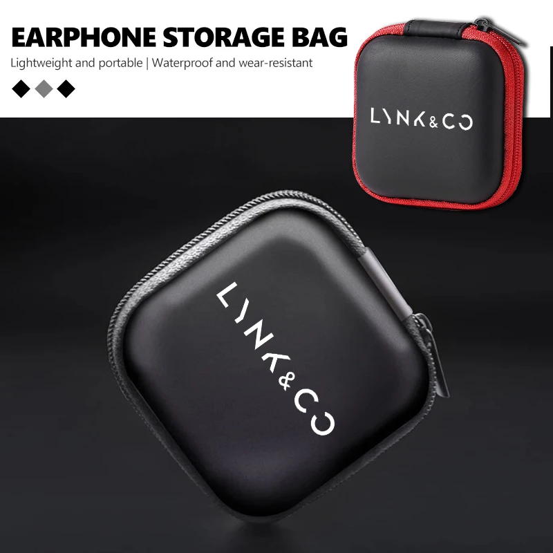 Car Organizer EVA Storage Earphone Cable Case Bluetooth Bag For LYNK&CO EM-P 01 05 03 09 02 04 06 07 08 PHEV MHEV