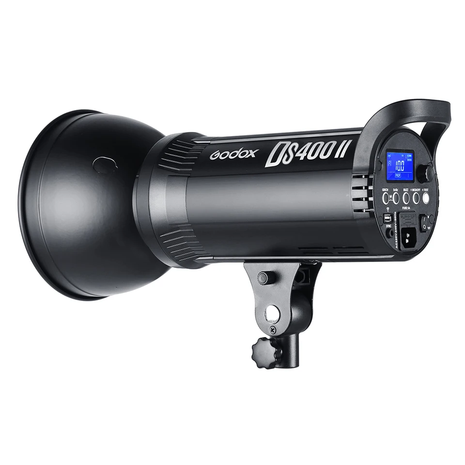 

DS400II Studio Flash 400W Fast Recycling 0.1-1.5s LED Modeling Lamp 5600±200K for Professional Photography