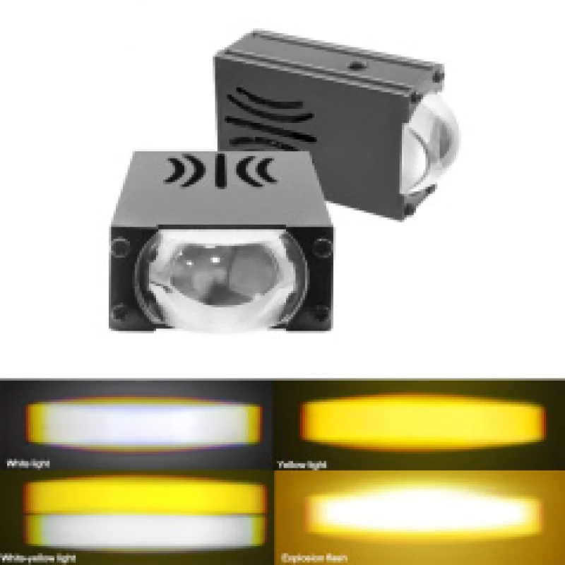 

SAAR Подходит для решетки автомобиля и мотоцикла Ультратонкий двухцветный светодиодный вспомогательный фонарь, 4 режима