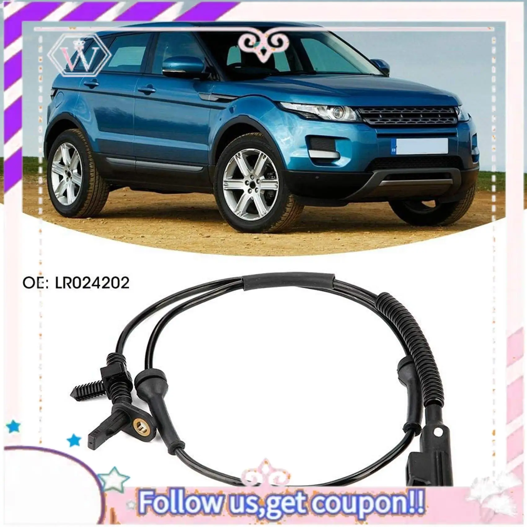 

Простой в использовании датчик скорости колеса ABS подходит для LAND ROVER RANGE ROVER EVOQUE 2011-2017 LR024202