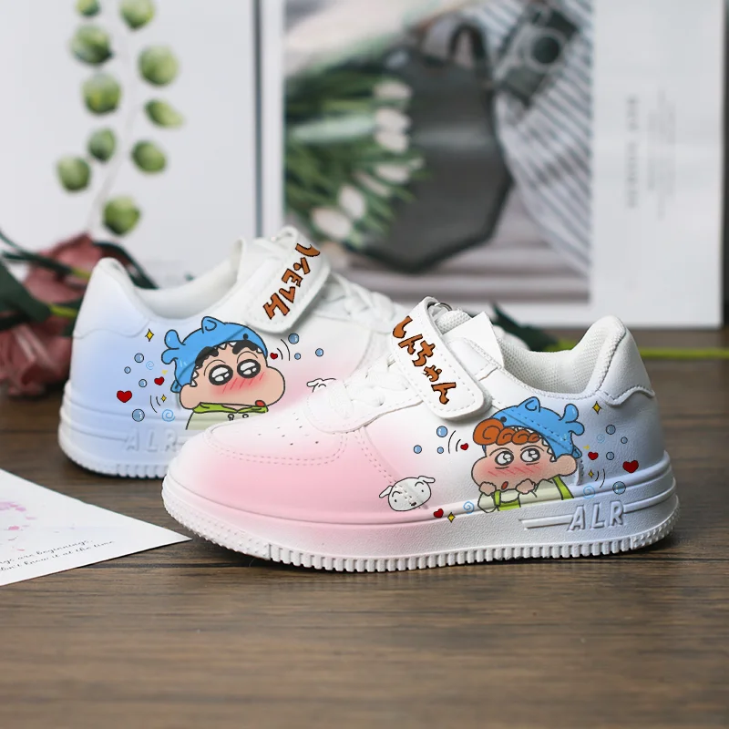 

Girls' shoes autumn and winter new, boys' cute cartoon Doraemon anime Bell student sports and leisure white shoes