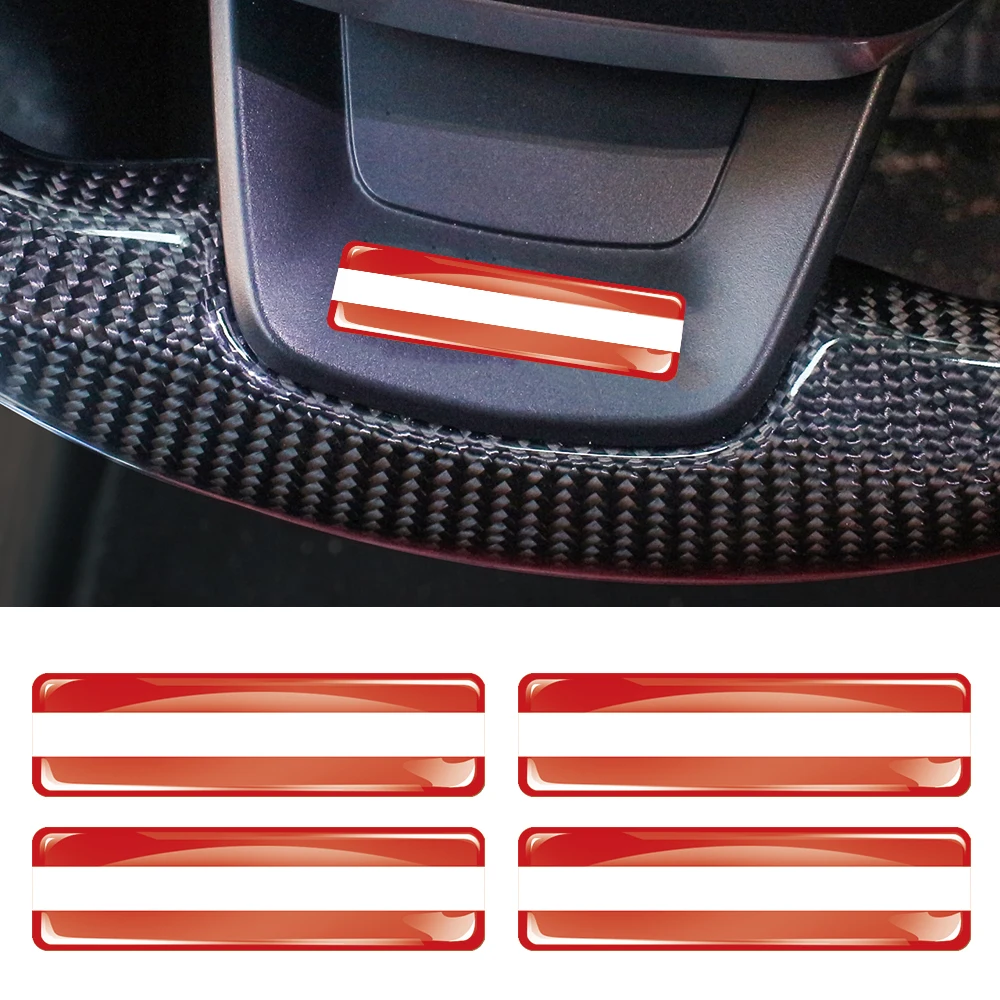 Austria Flag 3D Epoxy Resin Decorate Car Sticker Car Window Buttons Steering Wheel Center Console Panel Motorcycle Fuel Tank