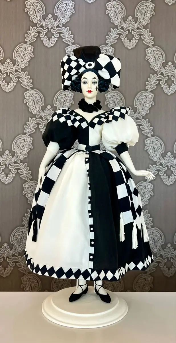 Historical Vintage High Waistline Victorian Rococo Ball Gown Marie Antoinette Baroque Gothic Black White Plaid Joker Prom Dress