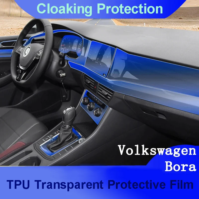 

For Volkswagen Bora Mid-control Center Navigation Screen Instrument Anti-scratch TPU Transparent Car Interior Protective Film