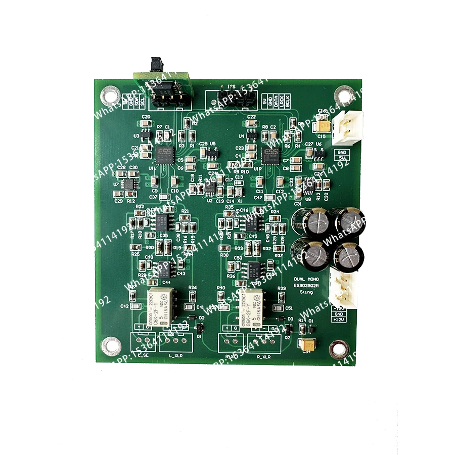 Dual ES9039Q2M DAC Board Opa1612+OPA1611 OP AMP I2S Input Support Single-ended or Balanced Outputs