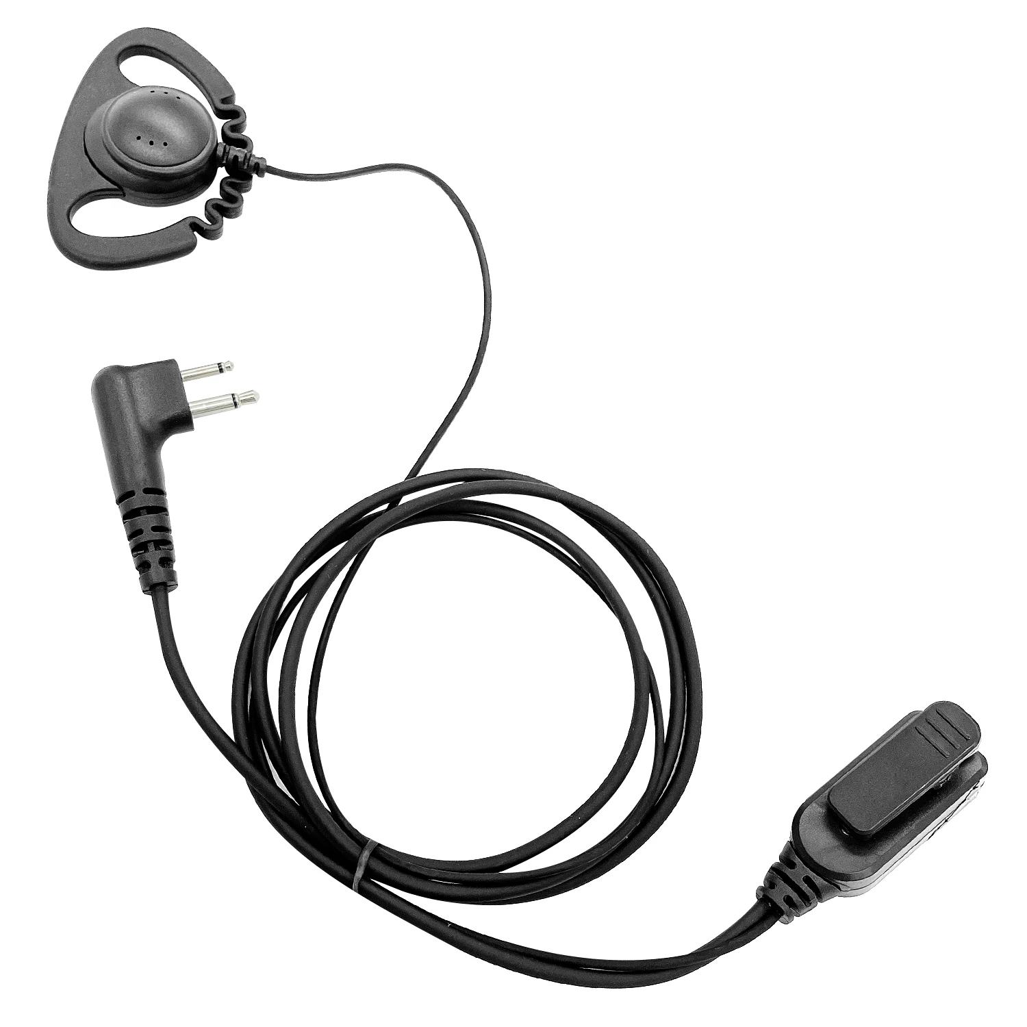 PTT MIC D Shape Earpiece Headset for MotorolaGP300, GP308,GP280,GP88,GP68,CP100, Walkie Talkie, Ham Radio, Hf Transceiver, Handy