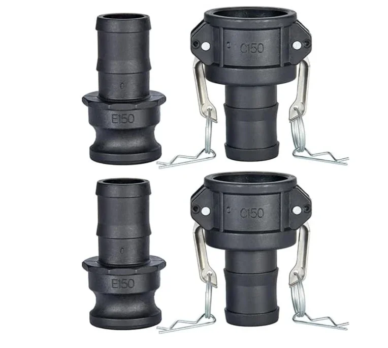 2PC Cam Lock Fittings 1-1/2” C Female Coupler E Male Adapters Internal Thread Fitting Hose End Fitting Cam And Groove Hose Fit