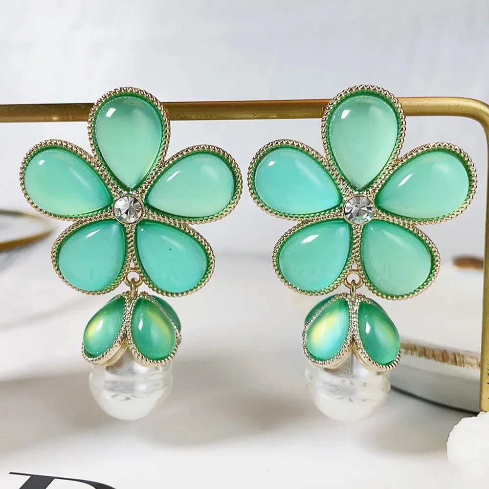 

Kellybola Summer New Fresh Flower Beach Earrings For Women Bridal Wedding Party Earrings Jewelry Luxury Geometric High Quality