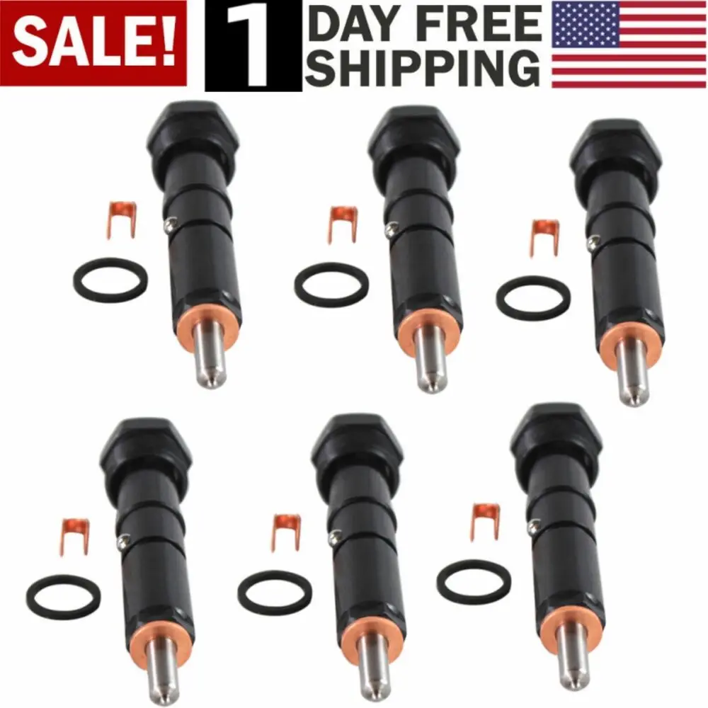 6Pcs Fuel Injectors For 300 Marine 12 Valve 5.9L Cummins +50HP 0432133864