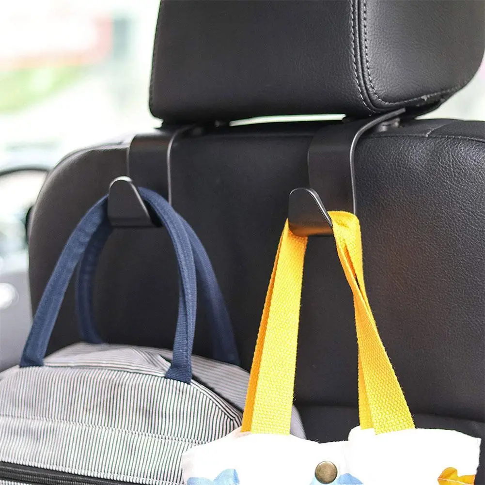 1 Pcs Car Headrest Hook For Auto Back Organizer Hanger Storage Holder For Handbag Purse Bags Clothes Coats P4w0