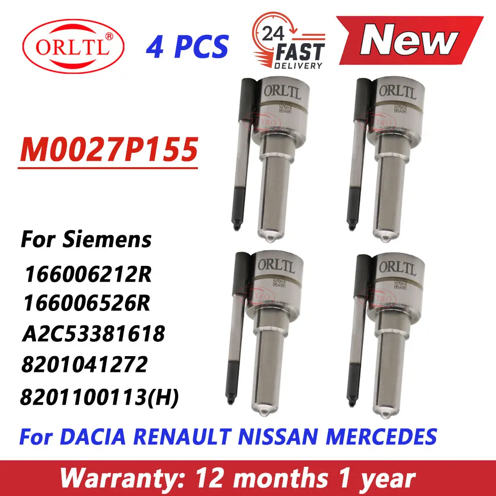 

4PCS NOZZLE M0027P155 Diesel Injector 166006526R 166006212R A2C53381618 8201041272 8201100113H For DACIA RENAULT NISSAN MERCEDES