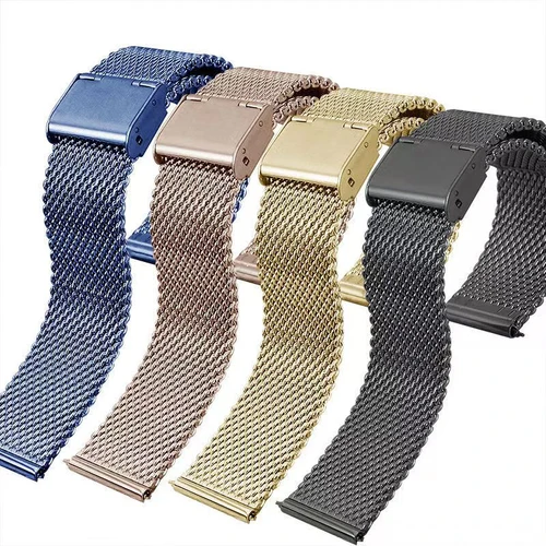 Imagen 2 del producto * Espesor de 3,0 mm * Correa de reloj gruesa 18 mm 20 mm 22 mm 24 mm Reemplazo de malla de acero inoxidable para hombres * Correa de reloj DW * Correa de reloj