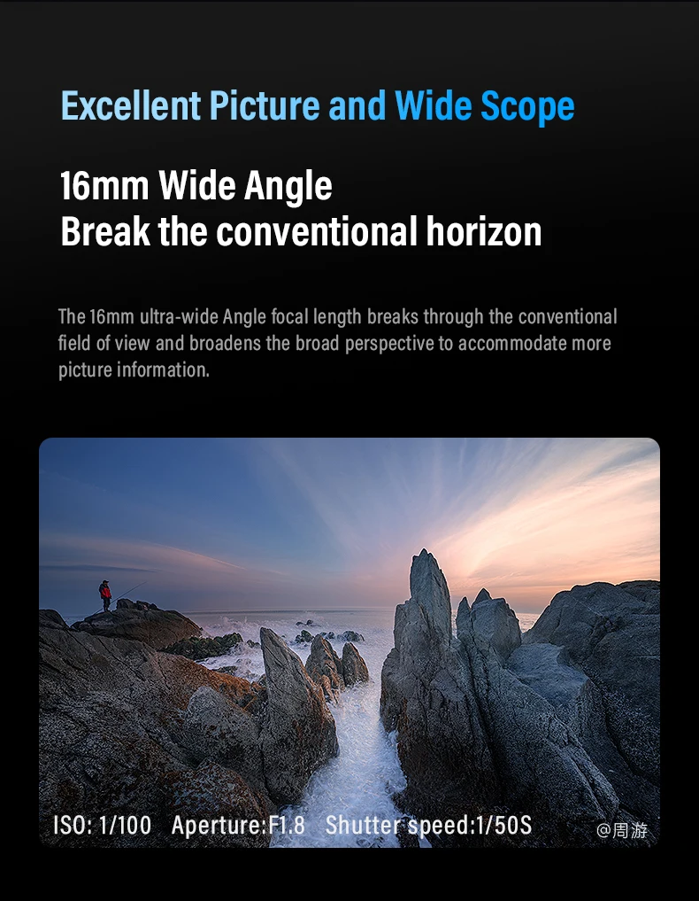 Viltrox 16mm F1.8 Camera Lens Full Frame Galactic Starry Sky Lens Large Aperture Wide Angle AF Lens for Sony Nikon Camera