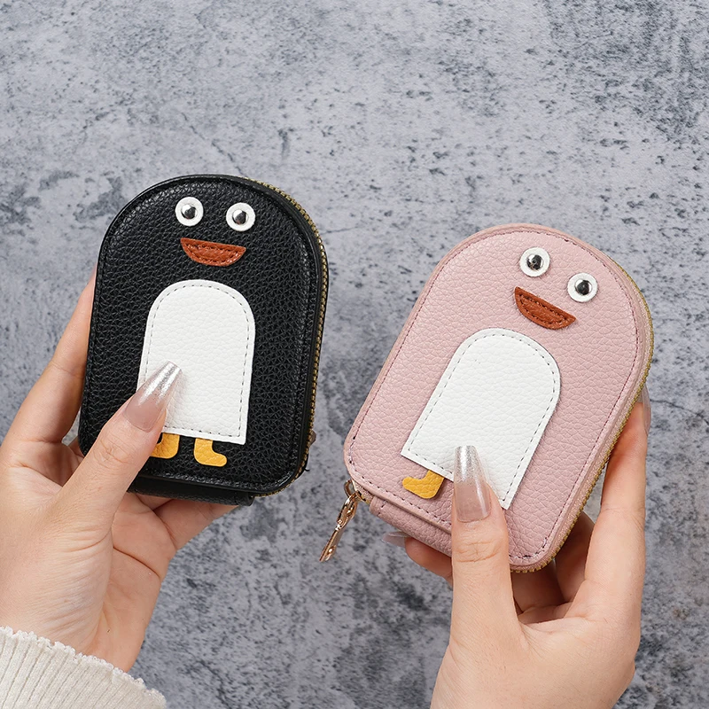 Stylish small Penguin women\'s multi-card bag Mini version of cute wallet