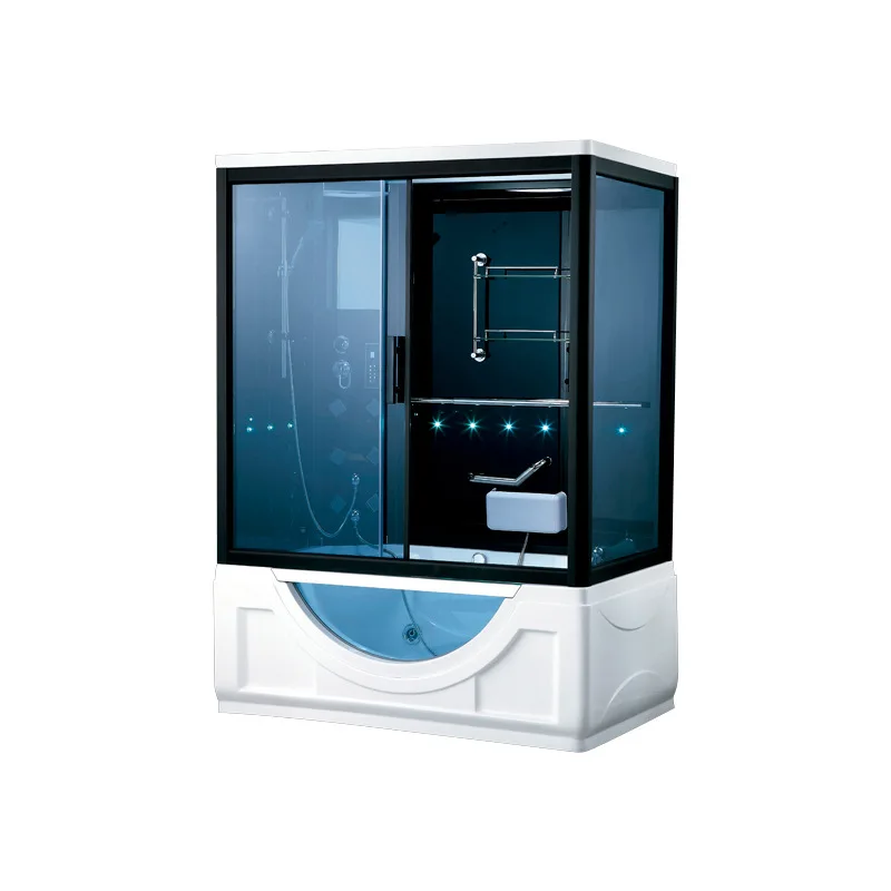 

1520X1010X2150mm Double Person Bathroom Steam Shower Enclosure With LCD Computer Control Wet Sauna Room 7032AB