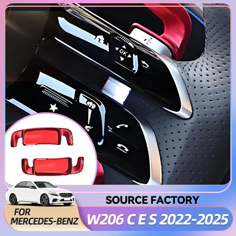 

Внутренние наклейки для Mercedes-Benz W206 C X254 GLC W223 S W214 E V295 EQE EQS CLE 2022-2025, автомобильные лопасти переключения передач на руле