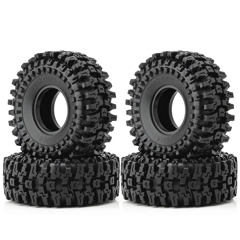 RC Auto 120 millimetri 1.9 "4PSC Gomma Morbida Ruota Pneumatico per 1/10 RC Crawler Auto Axial SCX10 ii 90046 Pro Capra TRX4 RC4WD D90