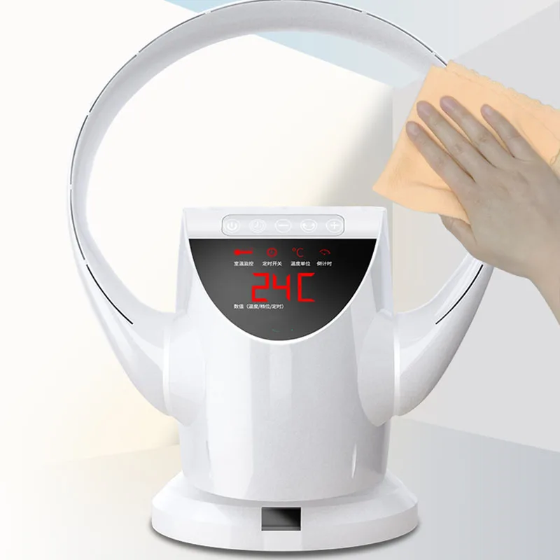 32W Super Quiet Bladeless Fan,Remote Control Variable Speed Non-Blade Wall Unit,Home Office Electric Air Circulator