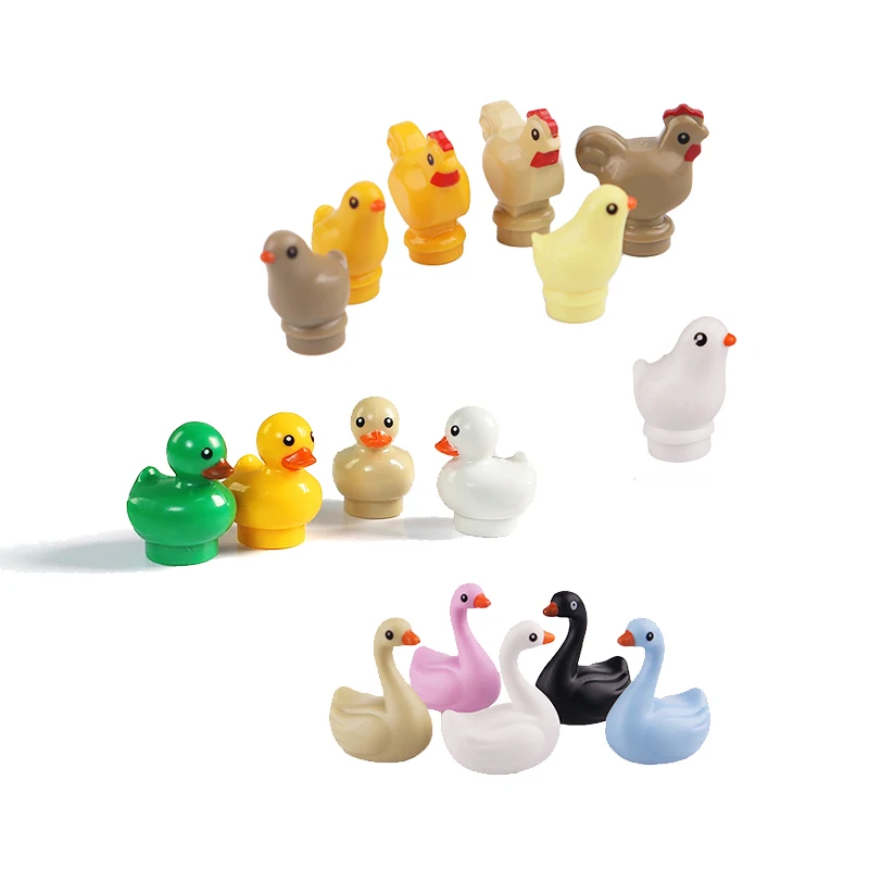 building block animal chicken duck swan MOC Educational assembling toy