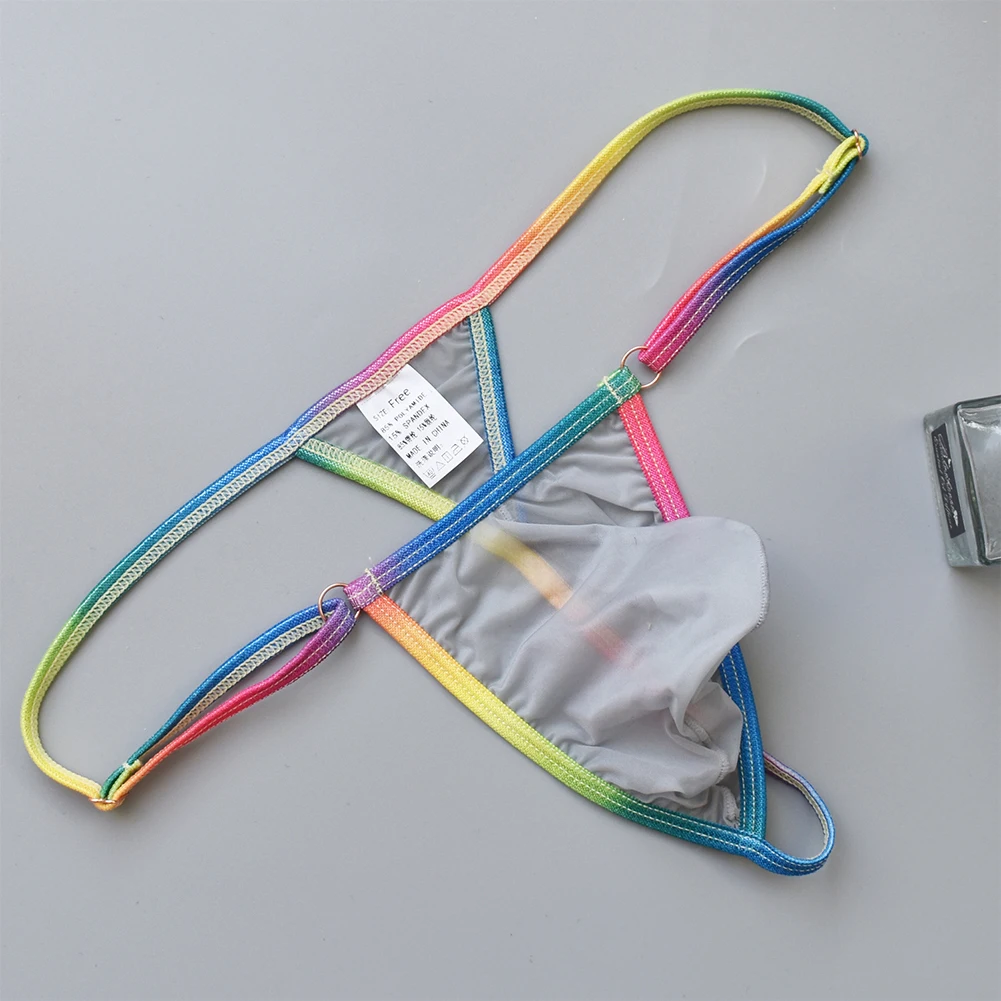 

Mens See Through G String Sexy Underwear T-back Ultra-thin Mesh Pouch Underpants U-convex Panties Men Underpants Daily Wear