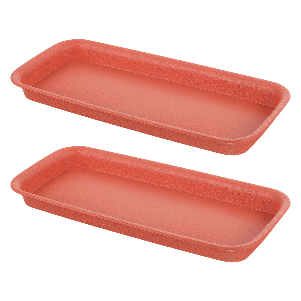 

2 Pcs Succulent Planters Flower Pot Tray Trays Saucers for Plants Drip Red Planting