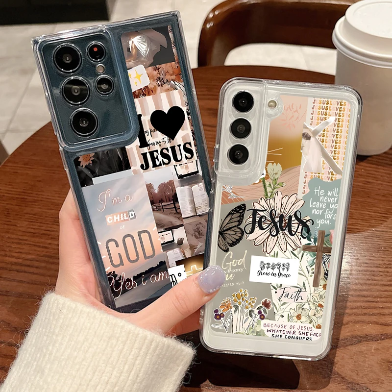 Luxury Collage Pattern Case For Samsung Galaxy A56 A36 A26 A16 5G A55 A35 A15 A17 A54 S21 FE S22 S23 Plis S24 S25 Ultra Funda