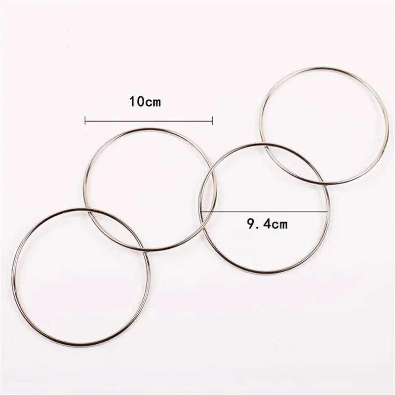 4pcs Magic Toy Metal Rings Classic Linking Iron Hoops Fun Magic Trick Playing Props Toys Tools Close-up Magic Tools Supplies