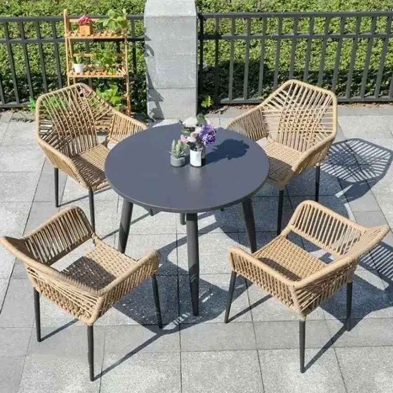 m Modern Garden Rattan Outdoor Villa Furniture Table Combination Chair Three-piece Terrace Suit Chair m
