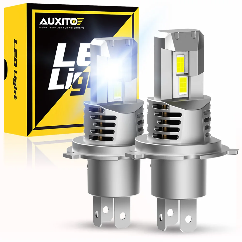 

2Pcs AUXITO 120W 22000LM LED H4 Lights High and Low Turbo Canbus 9003 HB2 LED Car Headlight Bulbs Super White 12V Ultra Powerful