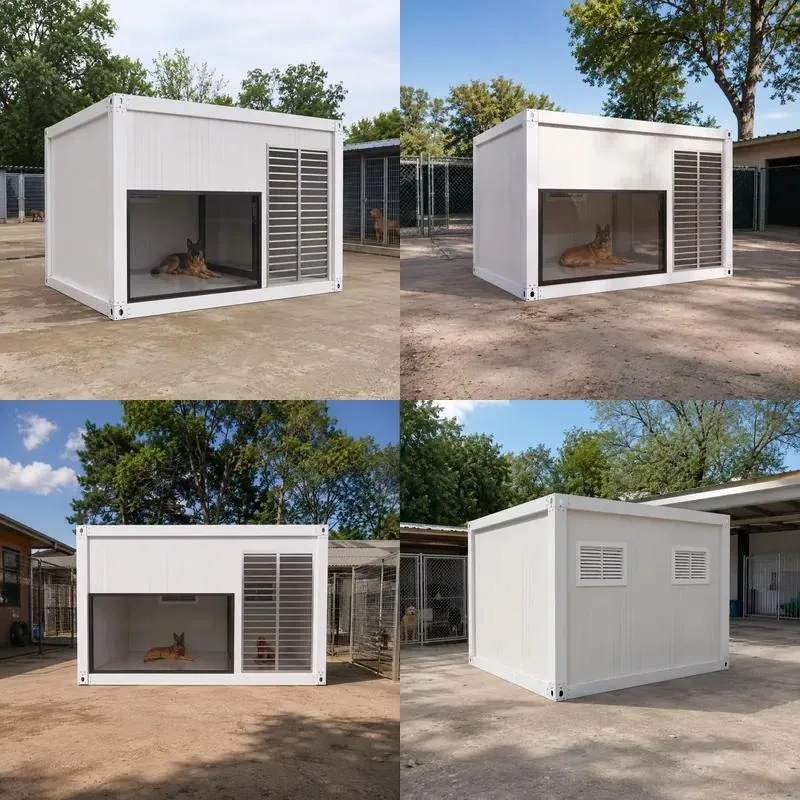 Wholesale Modular Prefabricated Kennel Pet Boarding Home Outdoor Container Hotel Thermal Insulation Portable Animal Shelter