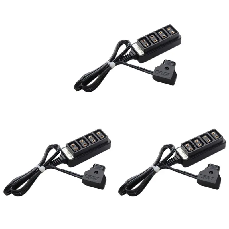 X64A-3X D-Tap Male To 4-Port P-Tap Female Camera Power Supply Distributor DTAP Fourway Splitter