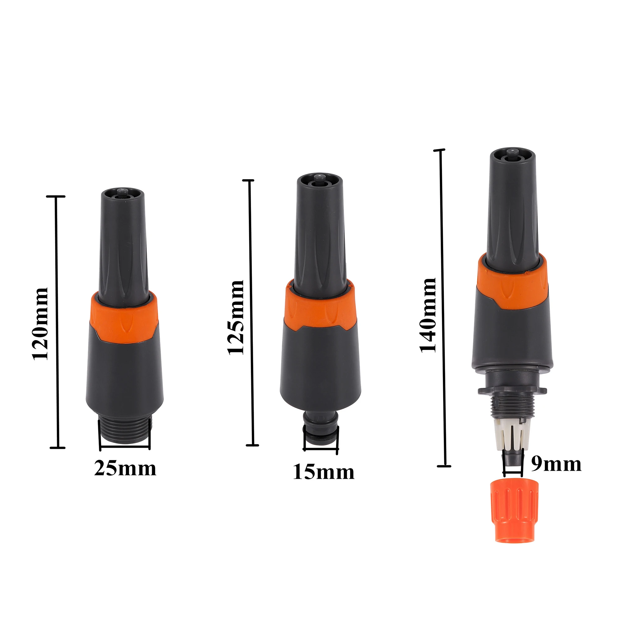 High Pressure Water Gun Direct Spray Nozzle Adjustable Watering Gun Garden Irrigation Sprinkler Car Washing Cleaning Water Gun
