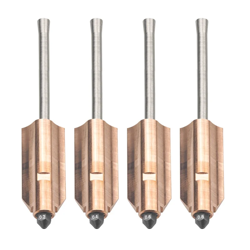 

TTKK-для Flashforge AD5X, 4 шт., биметаллические сопла из закаленной стали, 0,25/0,4/0,6/0,8 мм, детали 3D-принтера, обновленное съемное сопло