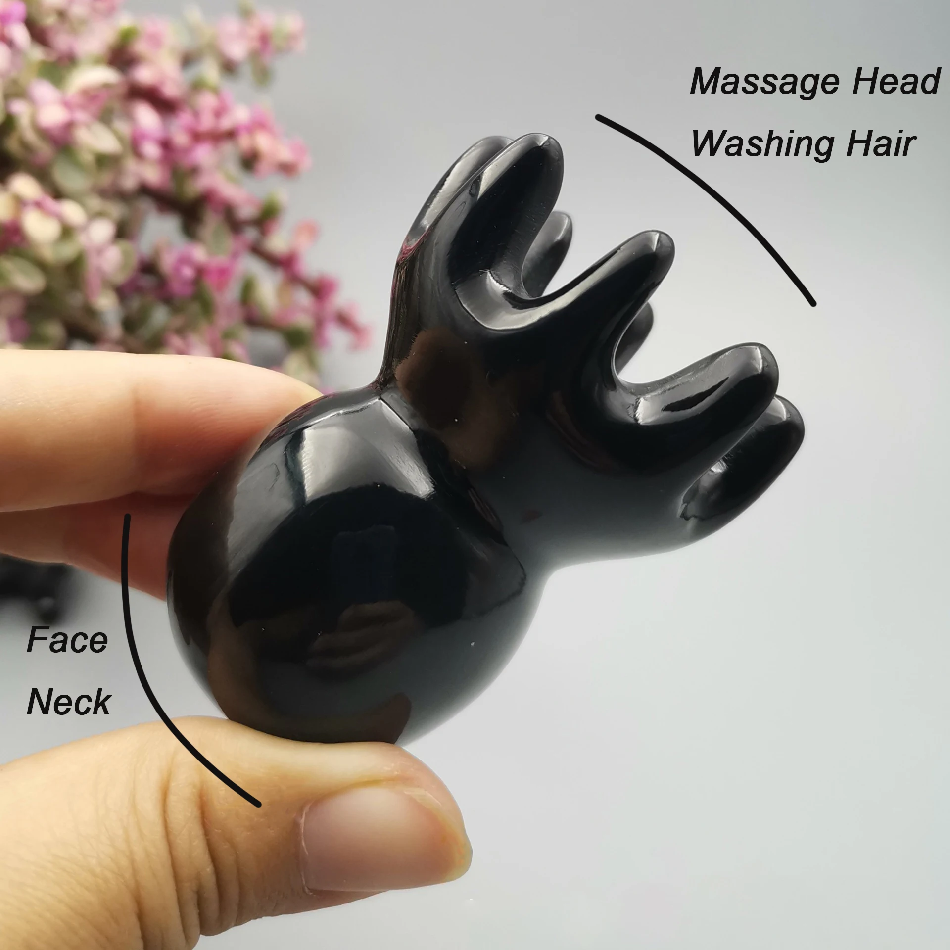 Natural Ox Horn Octopus Comb Head Massager Meridian Scraping Scalp Massage Brush Acupuncture SPA Gua Sha Health Therapy Tool 1pc