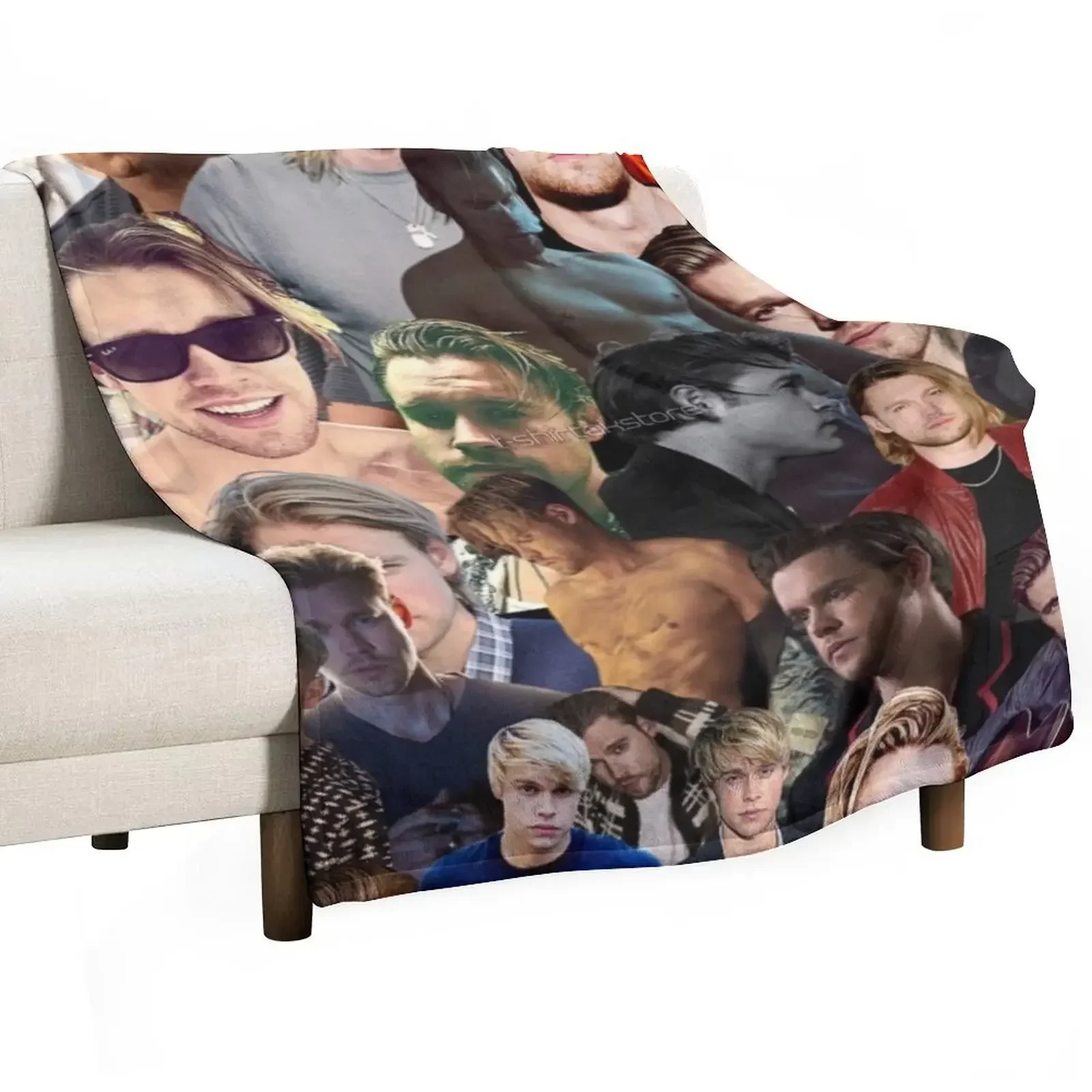 chord overstreet photo collage Throw Blanket for sofa Nap warm winter Summer Beddings Luxury Plaid on the sofa Blankets